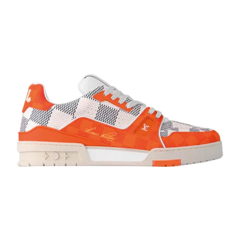 TENIS LOUIS VUITTON LV TRAINER DAMIER WHITE ORANG